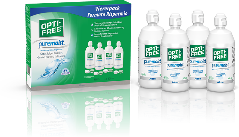 Opti-Free PureMoist Systempack, Alcon (4 x 300 ml)